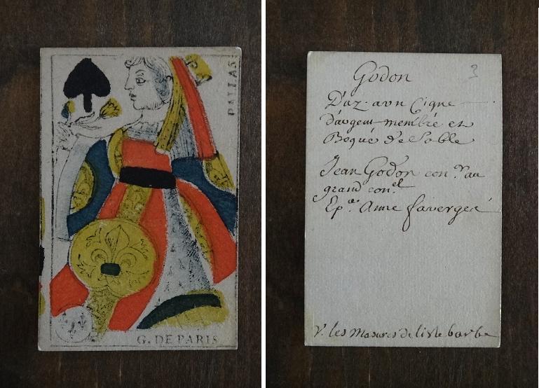 18世紀 フランス 西洋木版カルタ /B-sq5 / 1700年代 トランプ カード