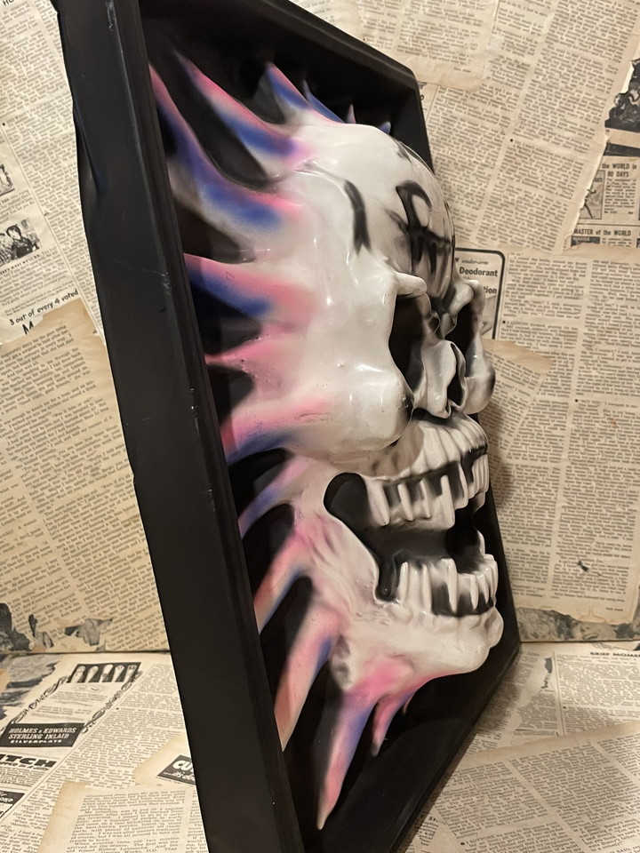 *1990 period / horror / Skull / Monstar / ornament display prompt decision Vintage USA/Skull 3-D Wall Decor.(90s) MT-063