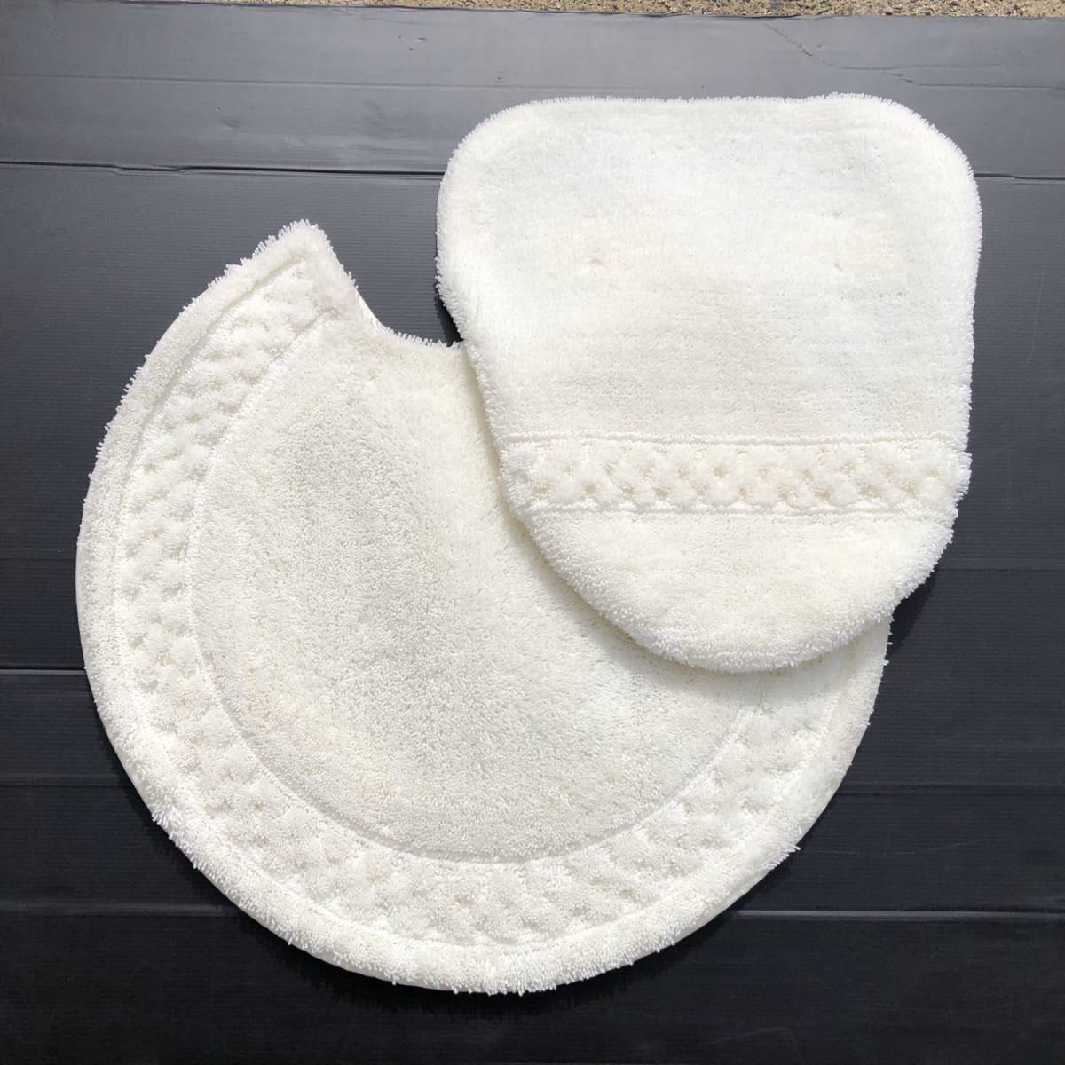 boruga toilet mat cover cover set ( white ) new goods [ made in Japan ]