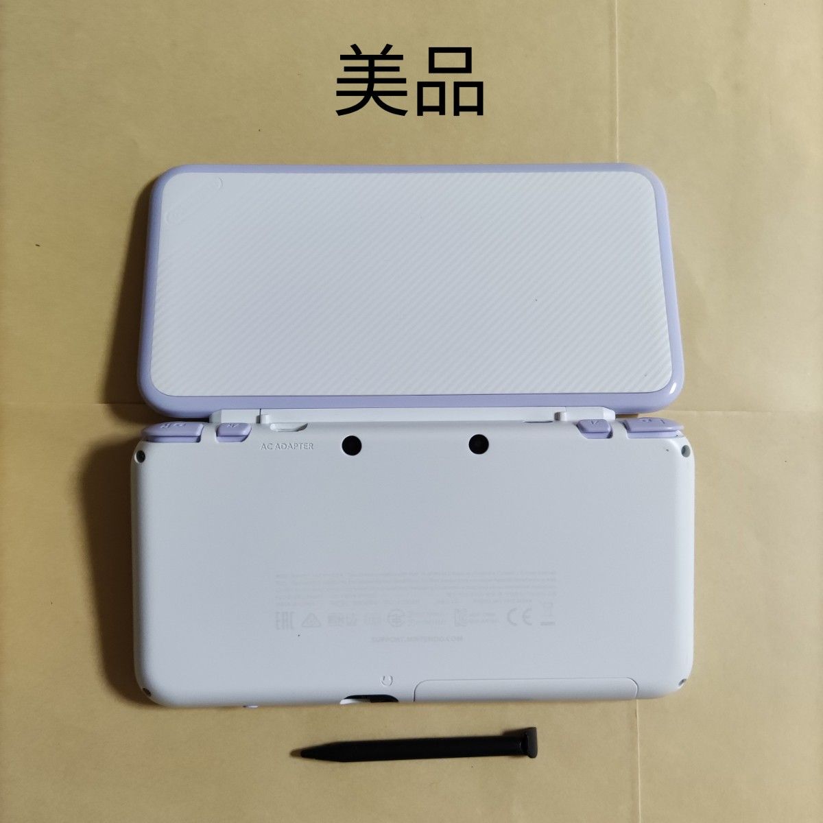 本体美品 Newニンテンドー2DS LL 本体のみ　ホワイト×ラベンダー　3DS　タッチペン付属　化粧箱・SDカード欠品