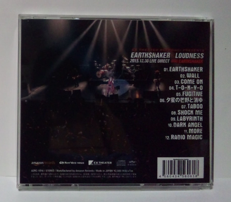 【CD-R】 EARTHSHAKER x LOUDNESS / EX THEATER ROPPONGI PRESENTS 2015.12.30● アースシェイカー ラウドネス　ジャパメタ_画像2