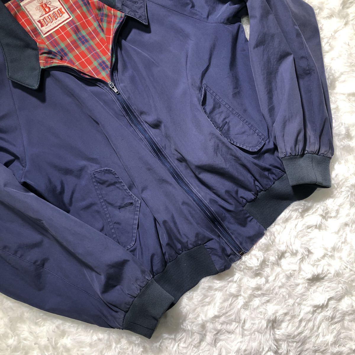 ☆日本の職人技☆ VINTAGE BARACUTA G9 スイングトップ 42 ネイビー 綿