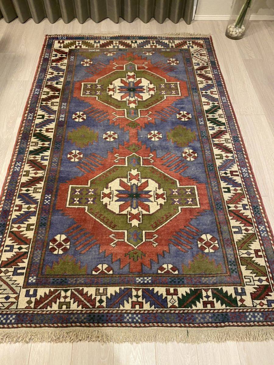 Vintage rug 126*200 cmオールドキリム 手織り