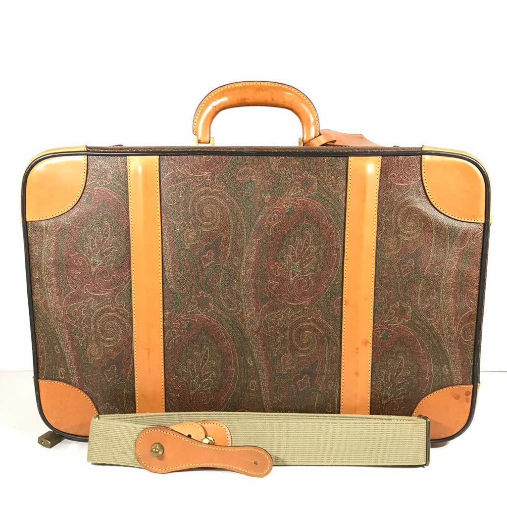 エトロ】本物 ETRO トランクケース ペイズリー 2way ショルダーバッグ