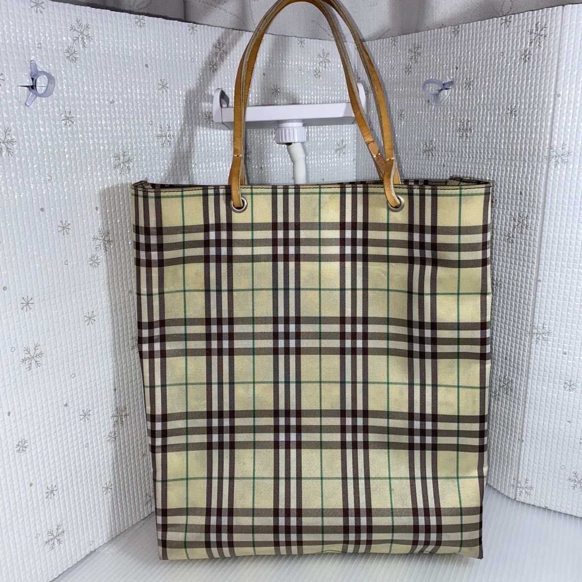 BURBERRY LONDON レザー ナイロン ノバチェックトートバッグ Yahoo