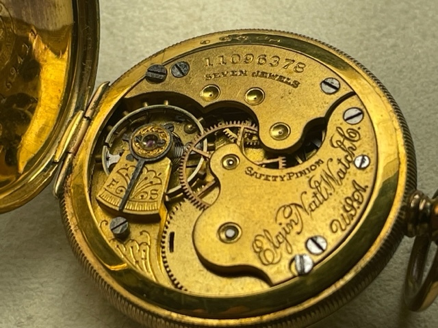 1905年製 アンティーク 懐中時計 エルジン elgin ジャンとしての画像4
