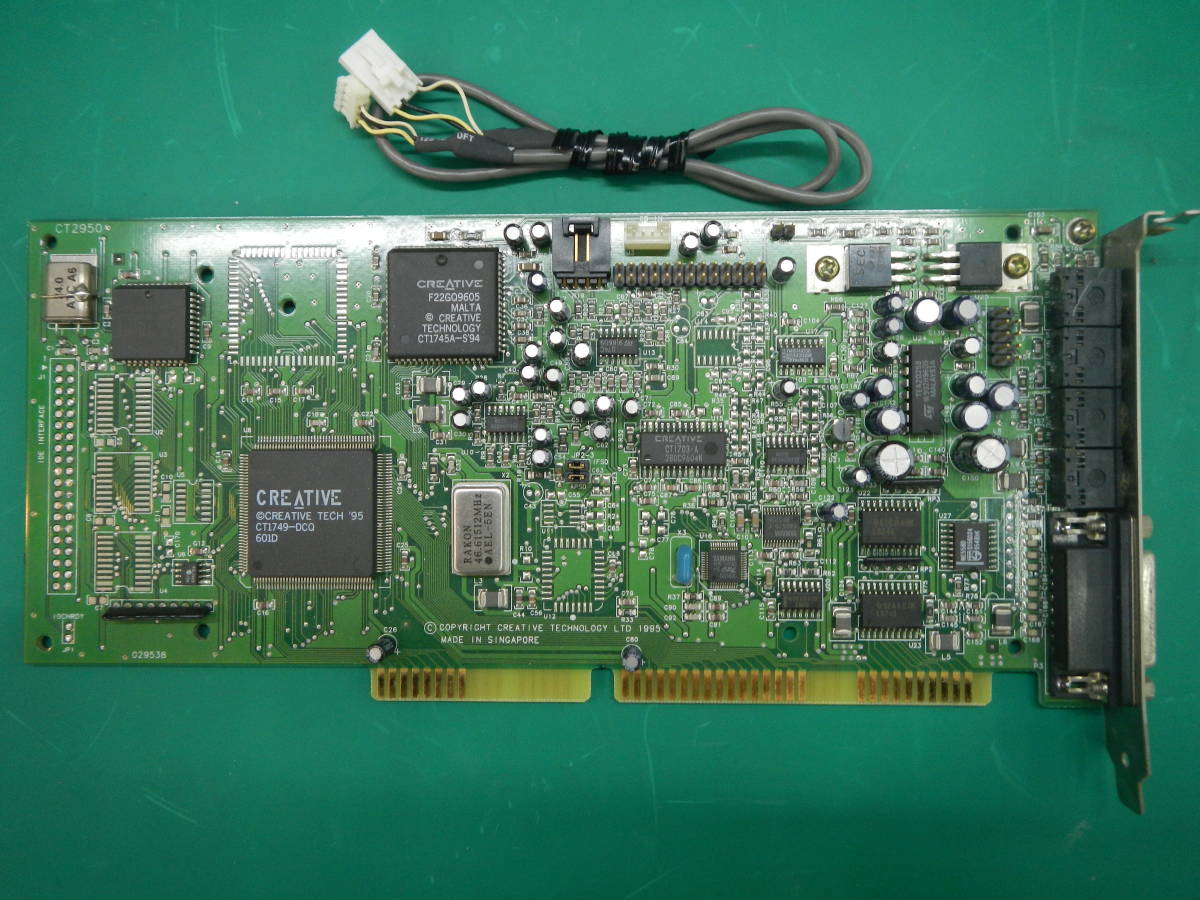 ISA Creative Labs Sound Blaster 16 CT2950 SB16PROP49 CT2951-A3 動作品（コンデンサ正常）の画像1