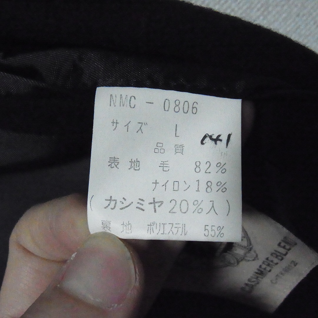 希少 GLENOVER グレンオーバー カシミヤブレンド ウール バルマカーンコート L_内タグにペン跡あり