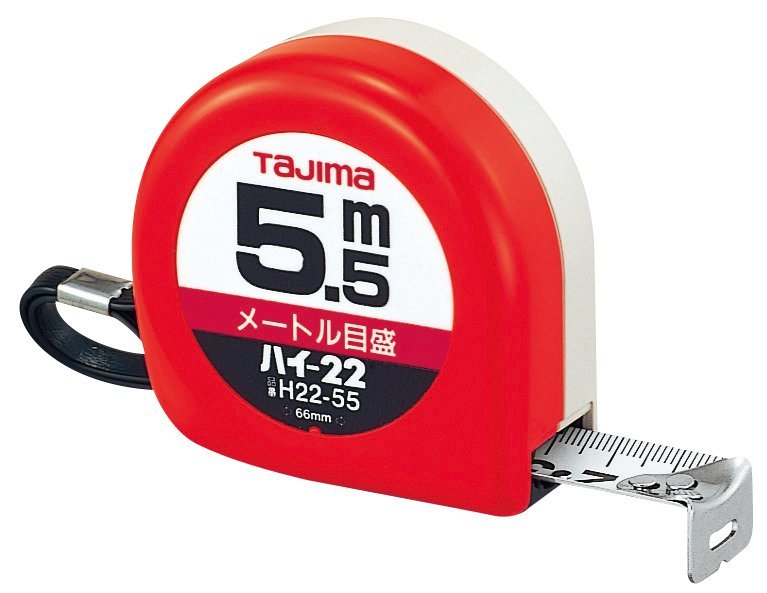 タジマ tajima ハイ-22 5.5m メートル目盛 ブリスター H22-55BL 大工 建築 建設 造作 内装 スケール コンベ コンベックス リフォーム DIY_ハイ-22 5.5m メートル目盛 H22-55BL