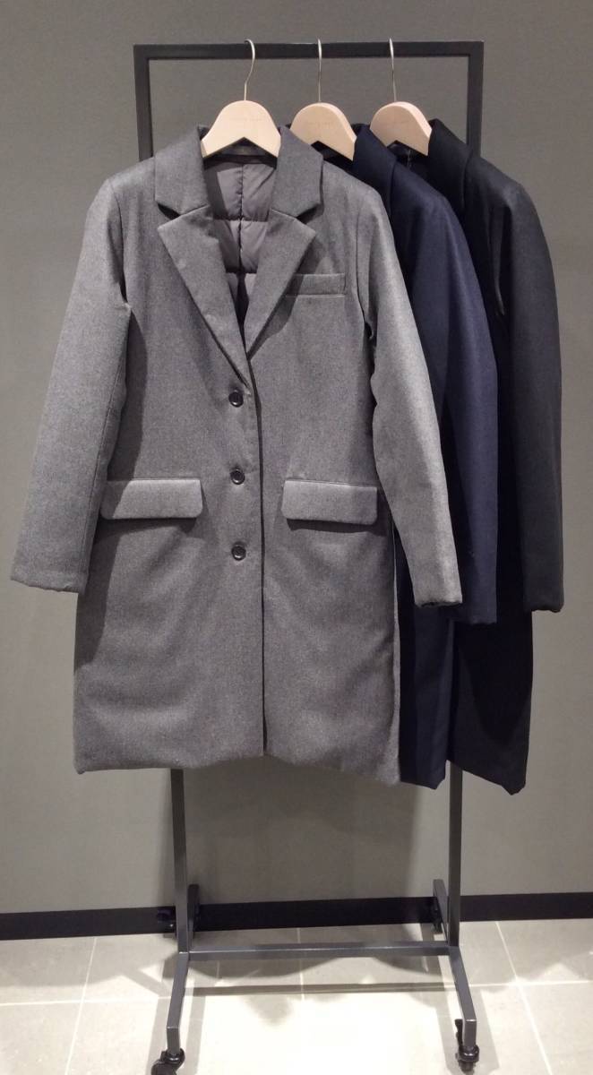 theory luxe チェスター ダウンコート サイズ40 グレー 定価8万 ウール