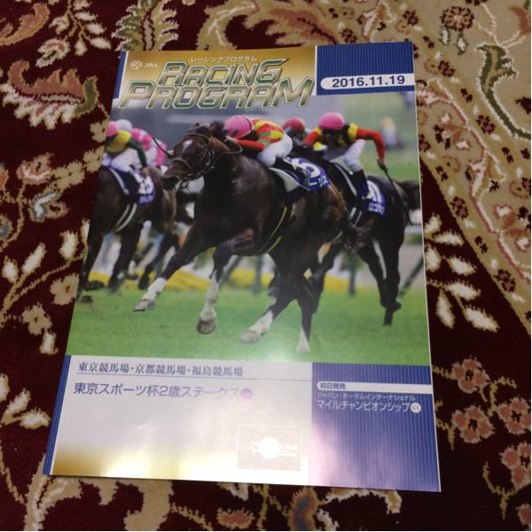 JRAレーシングプログラム2016.11.19、東京スポーツ杯2歳S（G3)_画像1