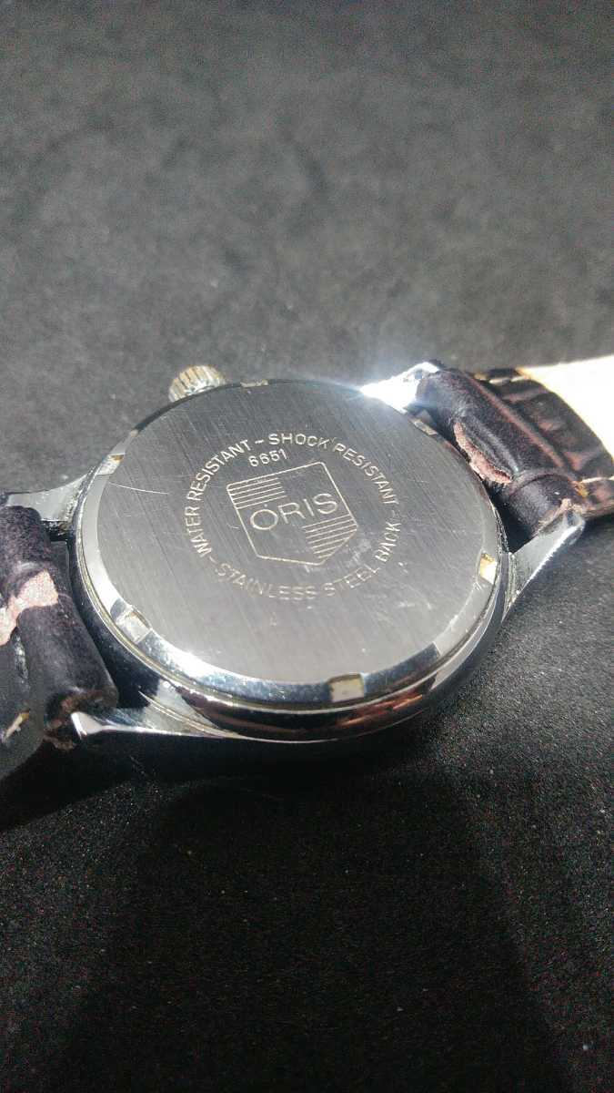 8000円 アウトレット セール長島 価格 オリス ポインターデイト 6651 黒 腕時計(アナログ)