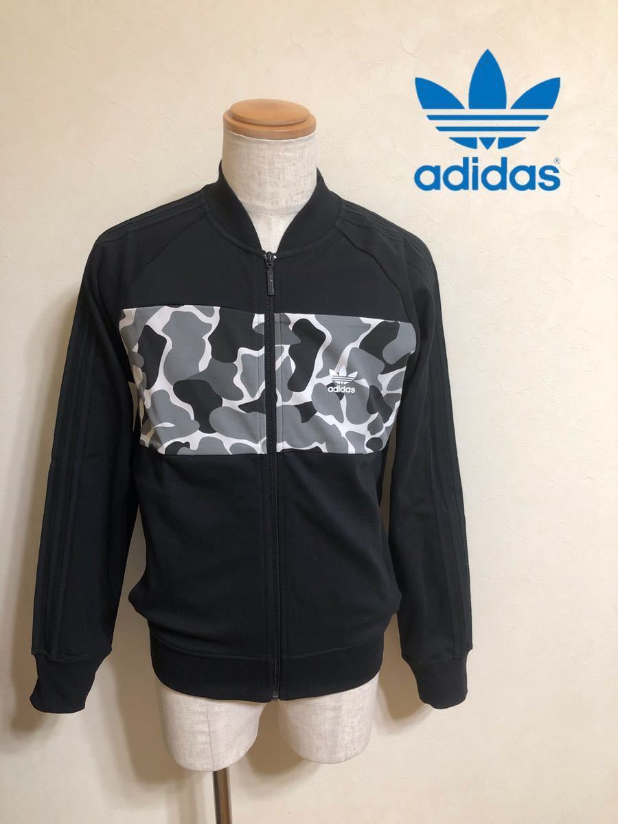 あす楽対応】 【新品】 adidas DN8035 黒カモフラ 長袖 サイズM