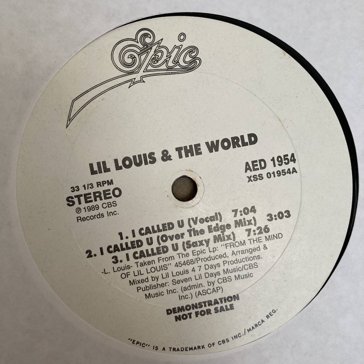 Lil Louis & The World - I Called U (12 INCH)