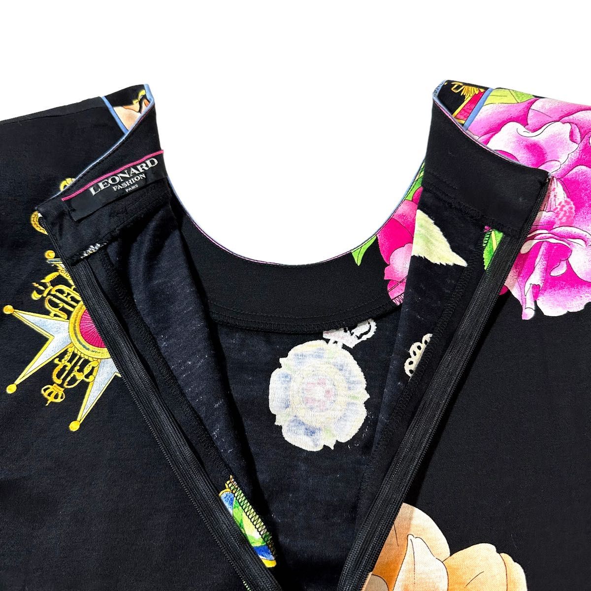 超美品】LEONARD 花柄 フラワー コットン ワンピース ベルト付き | www