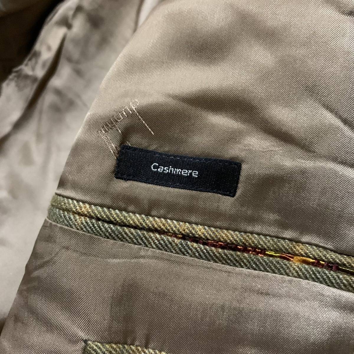 人気が高い 3ボタン 格子柄 CASHMERE ダンヒル' 'dunhill 高級紳士服