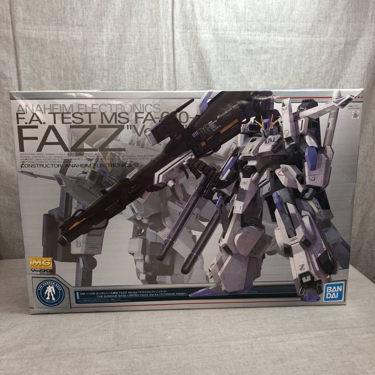 3年保証』 MG FAZZ Ver.Ka チタニウムフィニッシュ ガンダムベース限定