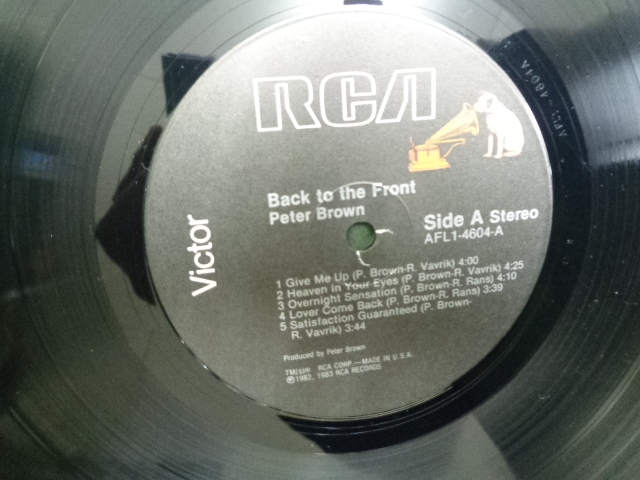 PETER BROWN/BACK TO THE FRONT●LP_画像5