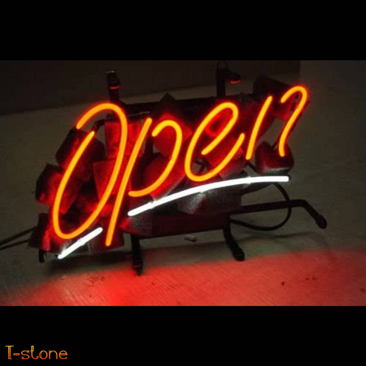 ネオンサイン お洒落な『OPEN』ネオン管 ファッショナブル 看板 BAR バー 店舗 ディスプレイ 室内 アメリカン雑貨 インテリア 雰囲気作り