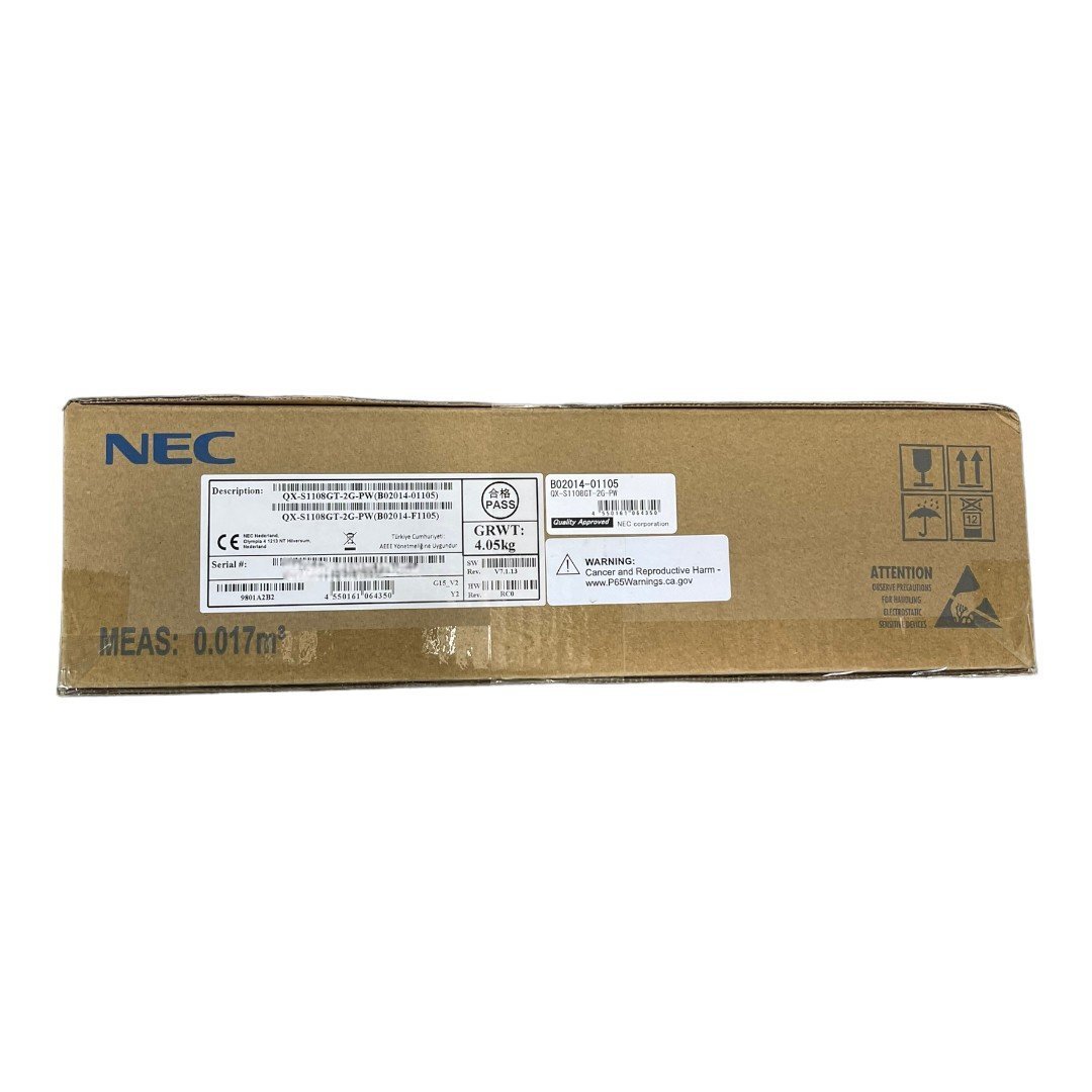 【未開封品】NEC UNIVERGE QXシリーズ QX-S1108GT-2G-PW 1GbEベーシックPoE+・レイヤ2スイッチ L34464RZZの画像2