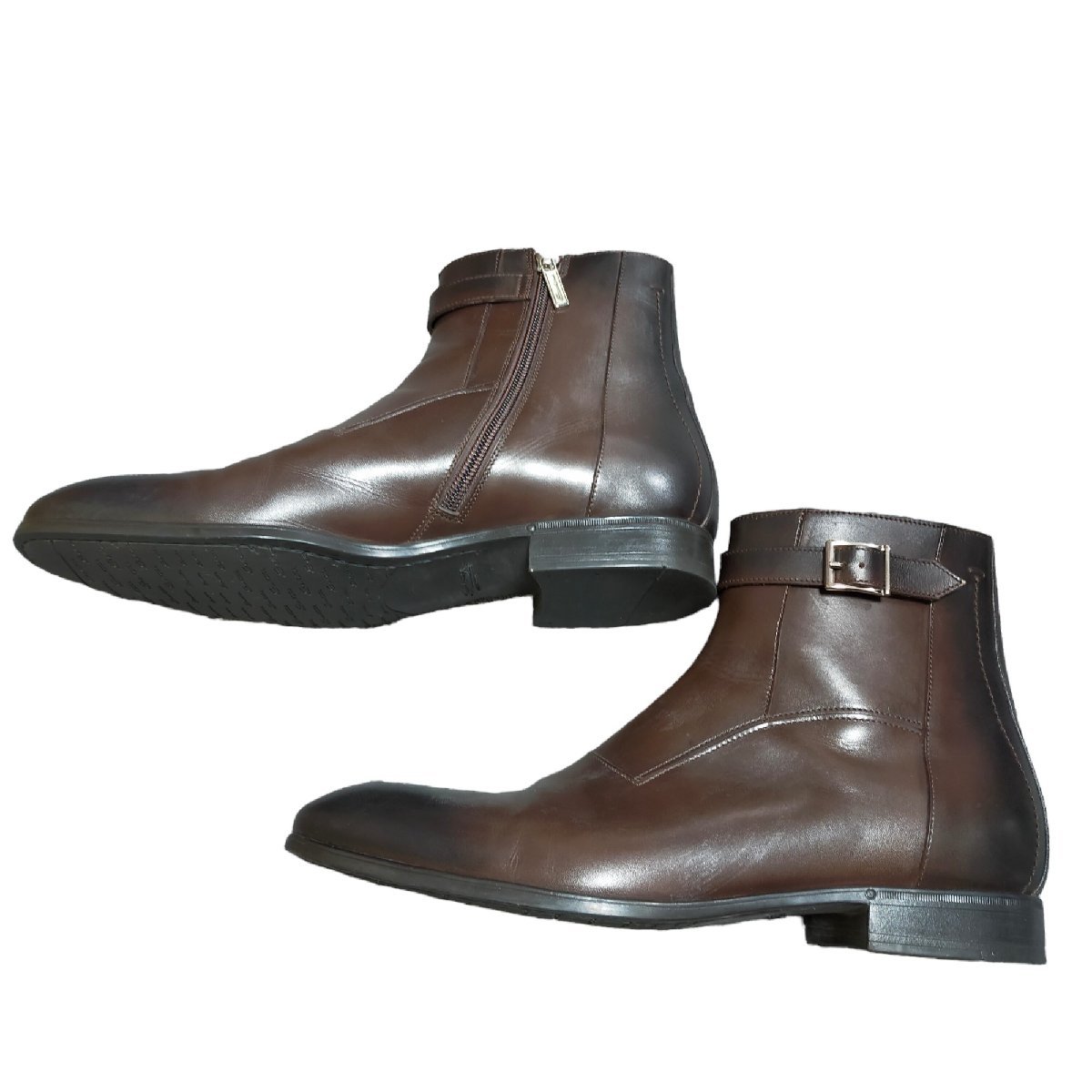 使用1-2回 美品】Santoni(サントーニ) サイドジップ アンクルブーツ