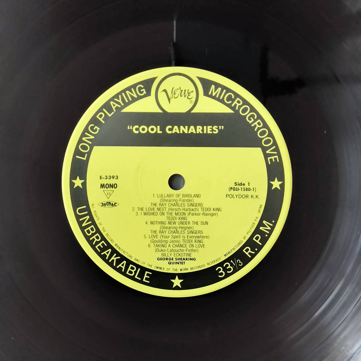 19811 ★盤未使用に近い COOL CANARIES/THE GEORGE SHEARING QUINTET_画像4