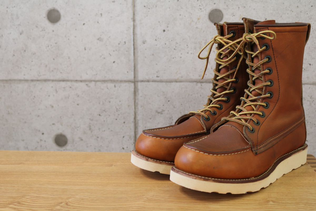 廃盤新品希少品 刺繍縦羽タグ RED WING Classic Moc No.877 US6.5D