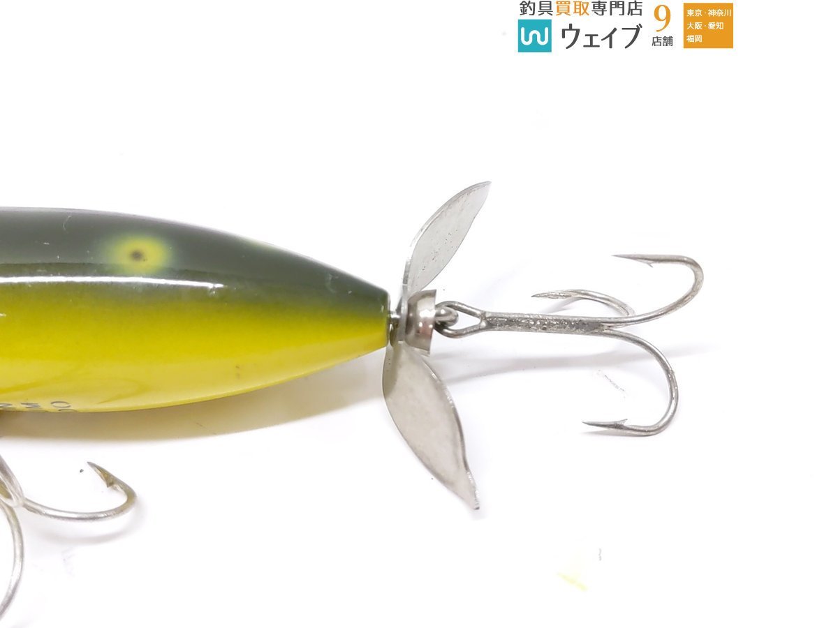 HEDDON ヘドン マグナムトーピード 吹き目 スイカ、マグナムトーピード 金目 吹き目 フロッグ ひねりペラ 2点セット 良品の画像4