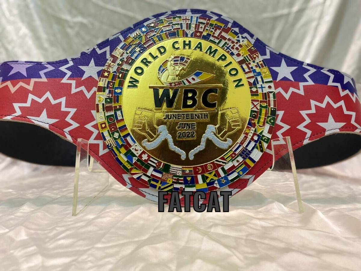 海外　限定品　送料込み　WBC JUNETEENTHJune 2022　ボクシング　Championship Boxing Belt チャンピオン　優勝　ベルト　高品質　レプリカ_画像1