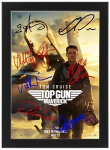 海外　限定品　送料込み トップガン　TOPGUN 　 マーヴェリック　トム・クルーズ 　複製キャストサイン　フレーム　ディスプレイ　2_画像1