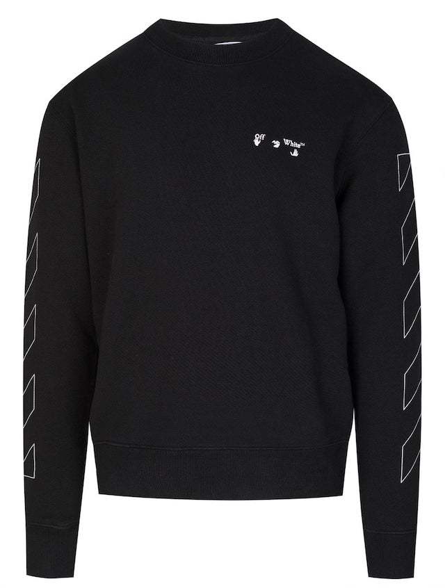 Off-White銀座店購入 Diagonal Logo Sweatshirt Black スウェット M omba025f20fle001_画像4