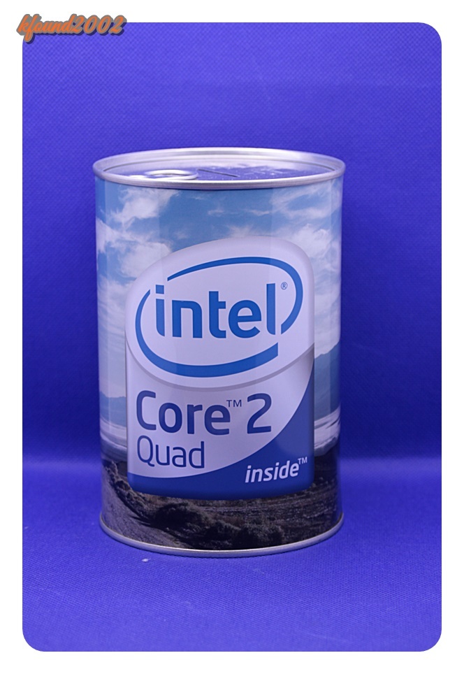 CPU Intel インテル ４５万円貯まる 貯金箱 未使用品！ intel core2Quad の画像1