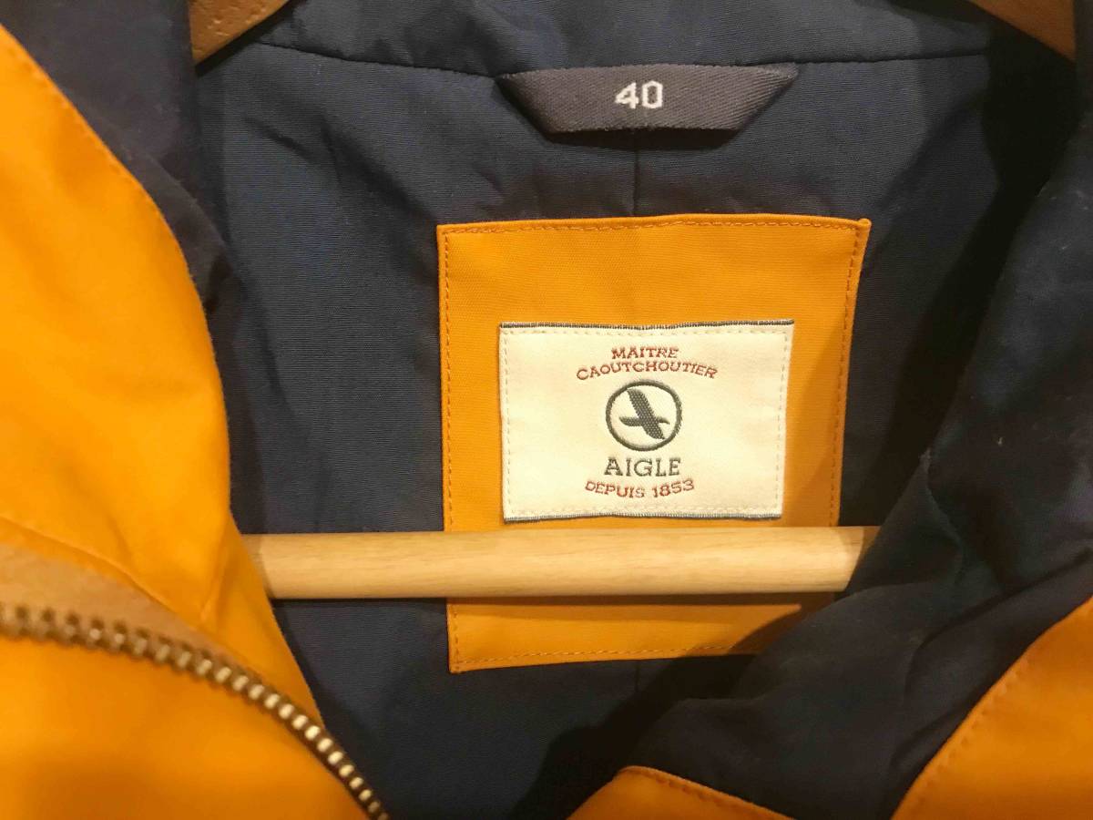 【美品】AIGLE エーグル マウンテンパーカー オレンジ レディース40号 ゆるキャン 送料無料 匿名配送_画像3