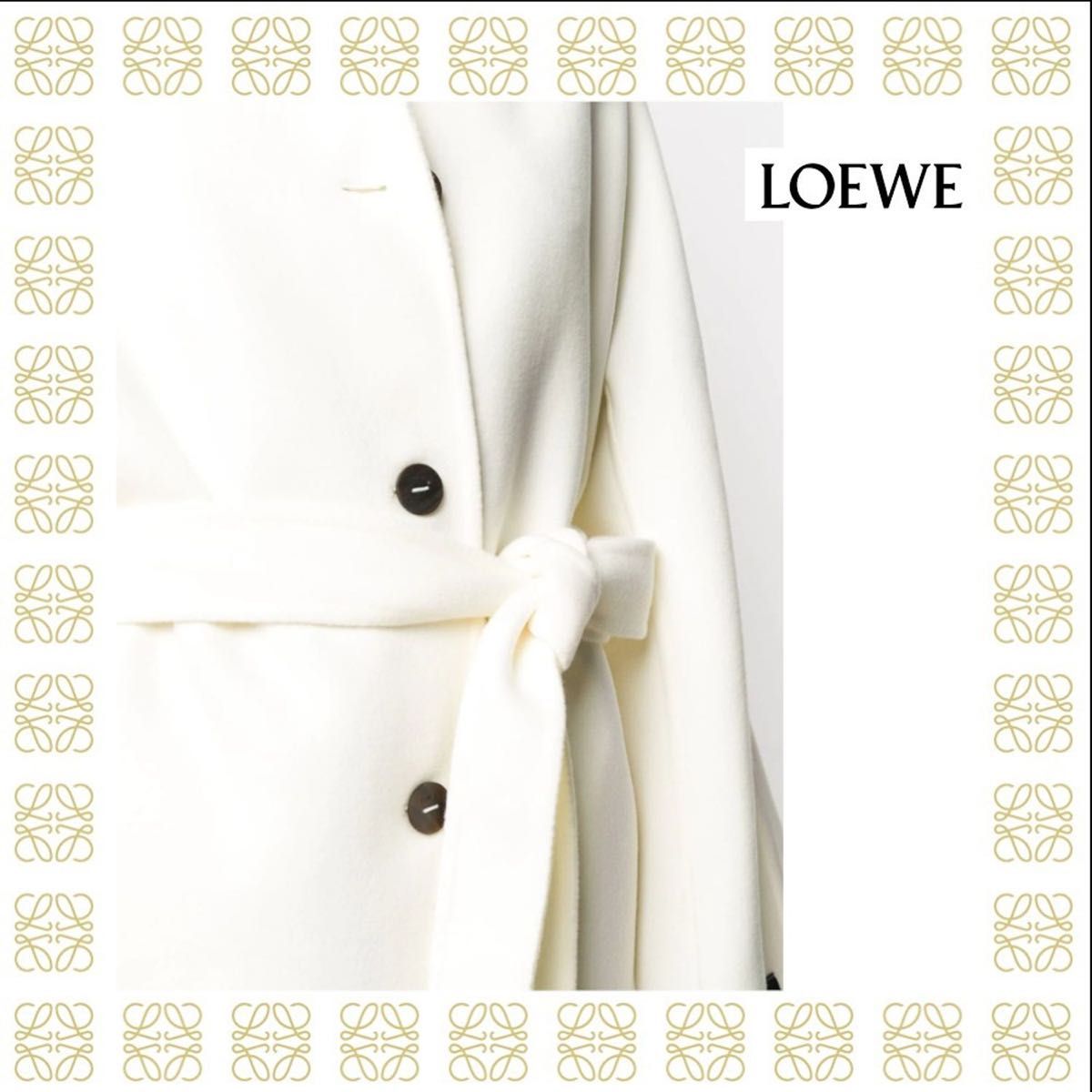 【利益なしのため値下げ不可】LOEWE ロエベ ウールカシミヤコート