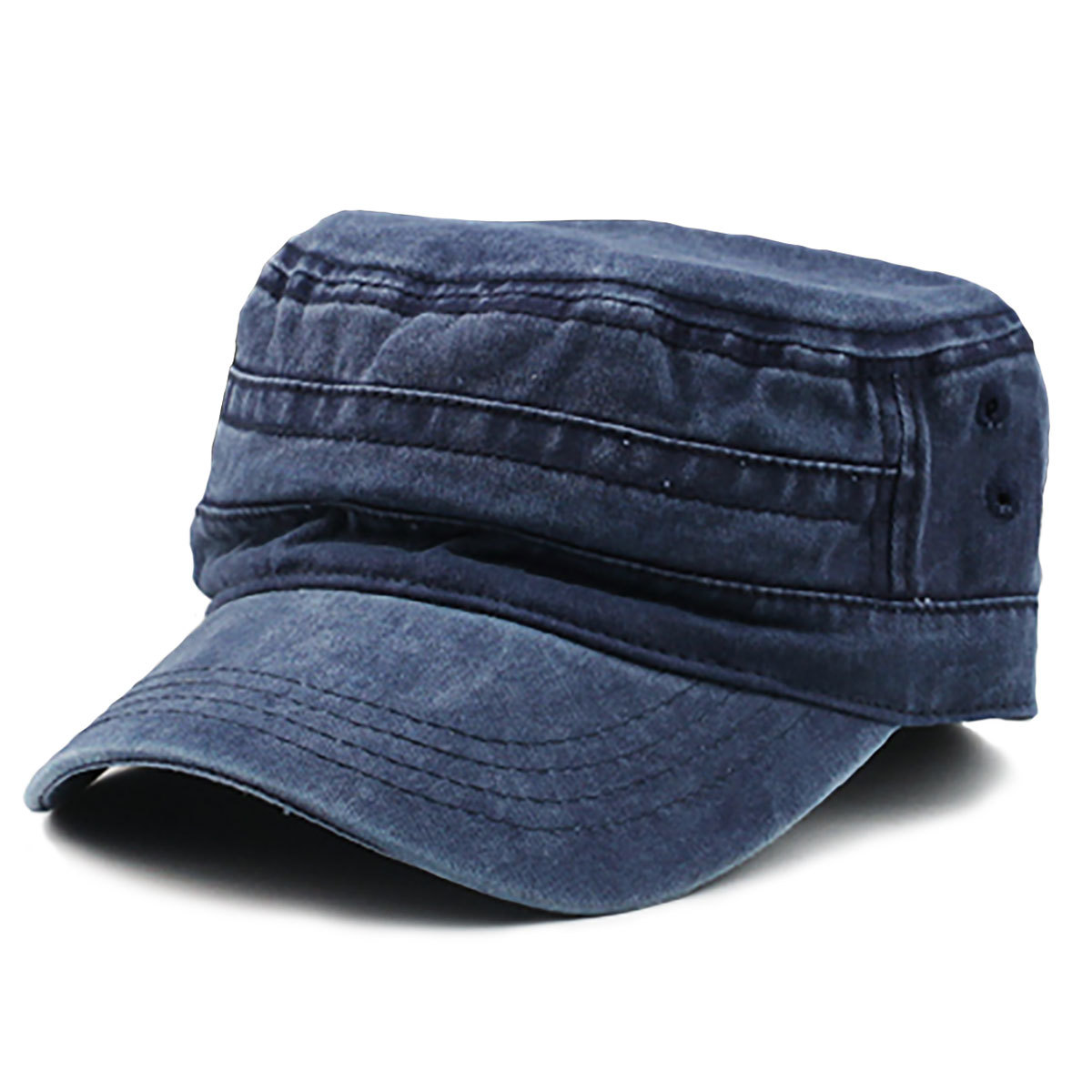 ユニセックス ピグメント加工 コットン ワークキャップ オールシーズン UNISEX Pigment Cotton BASIC Work Cap ネイビー_画像1