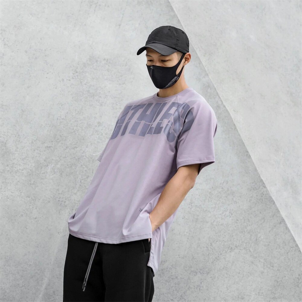 【送料無料】TAIGER Tシャツ RUTHLESS 白 Mサイズ☆トレーニング ジムウェア_Purple