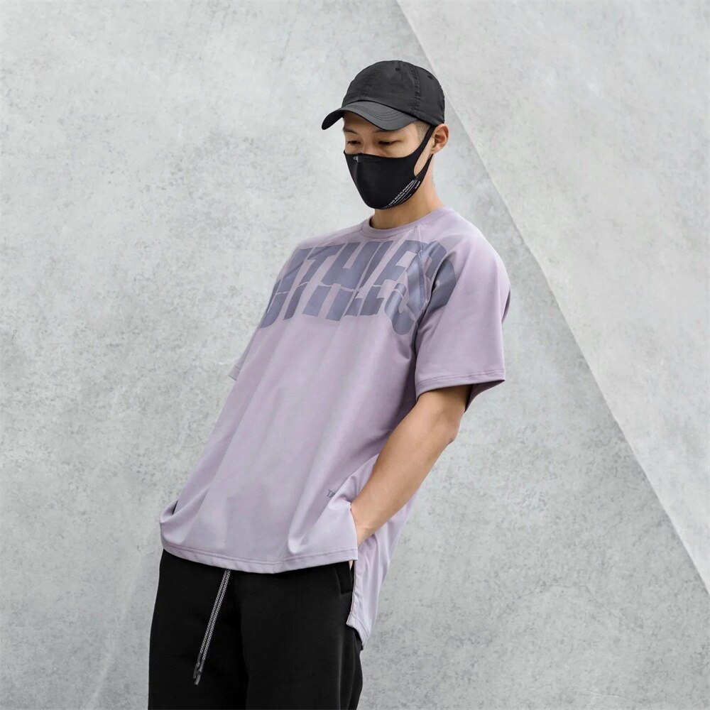 【送料無料】TAIGER Tシャツ RUTHLESS 黒 Lサイズ☆トレーニング ジムウェア_Purple