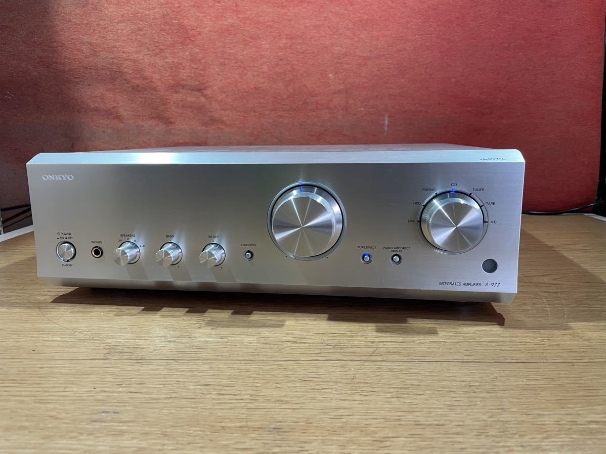 【ジャンク】ONKYO A-977 Yahoo!オークション - ① ONKYO /モデル A-977 プリメインアンプ