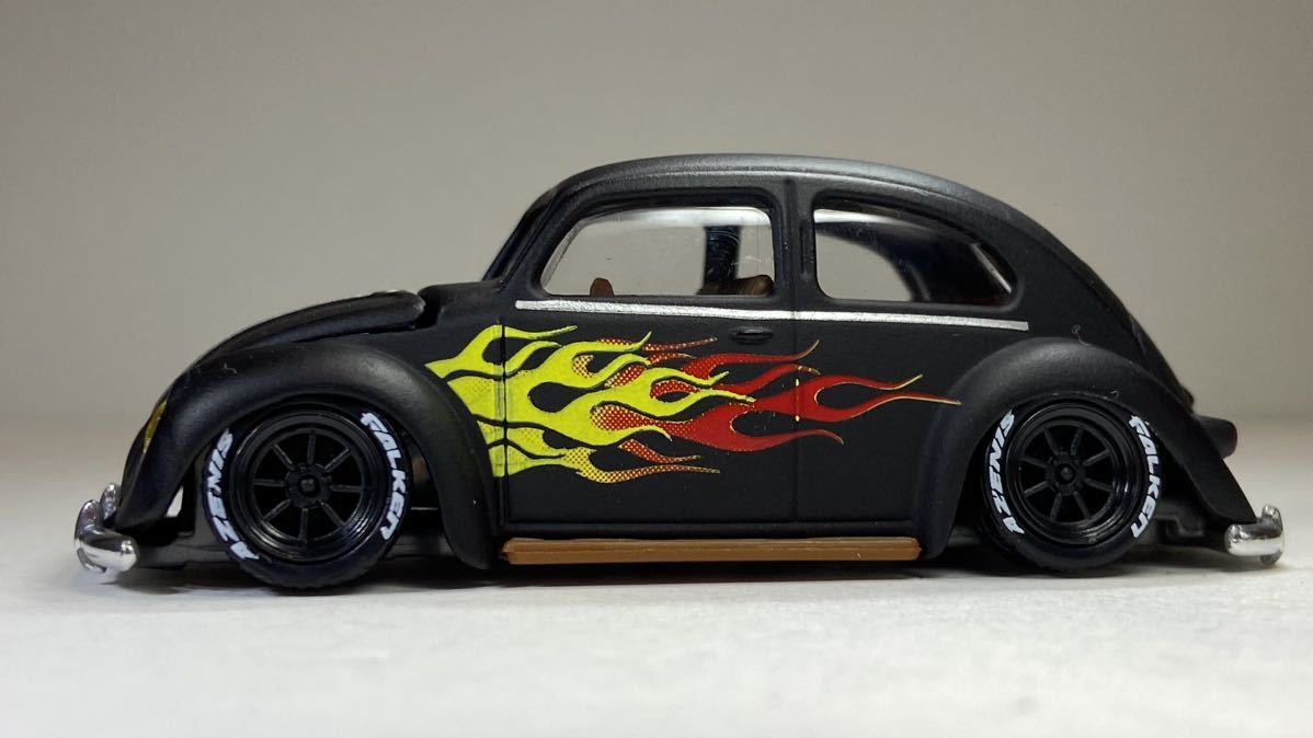 1/18ミニカー RWBワーゲンビートル 鉄チン深リムカスタム ブラック