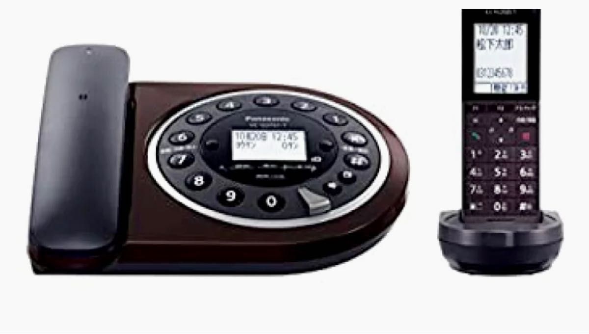 【中古】パナソニック RU・RU・RU デジタルコードレス電話機 ブラウン VE-GDF61D-T