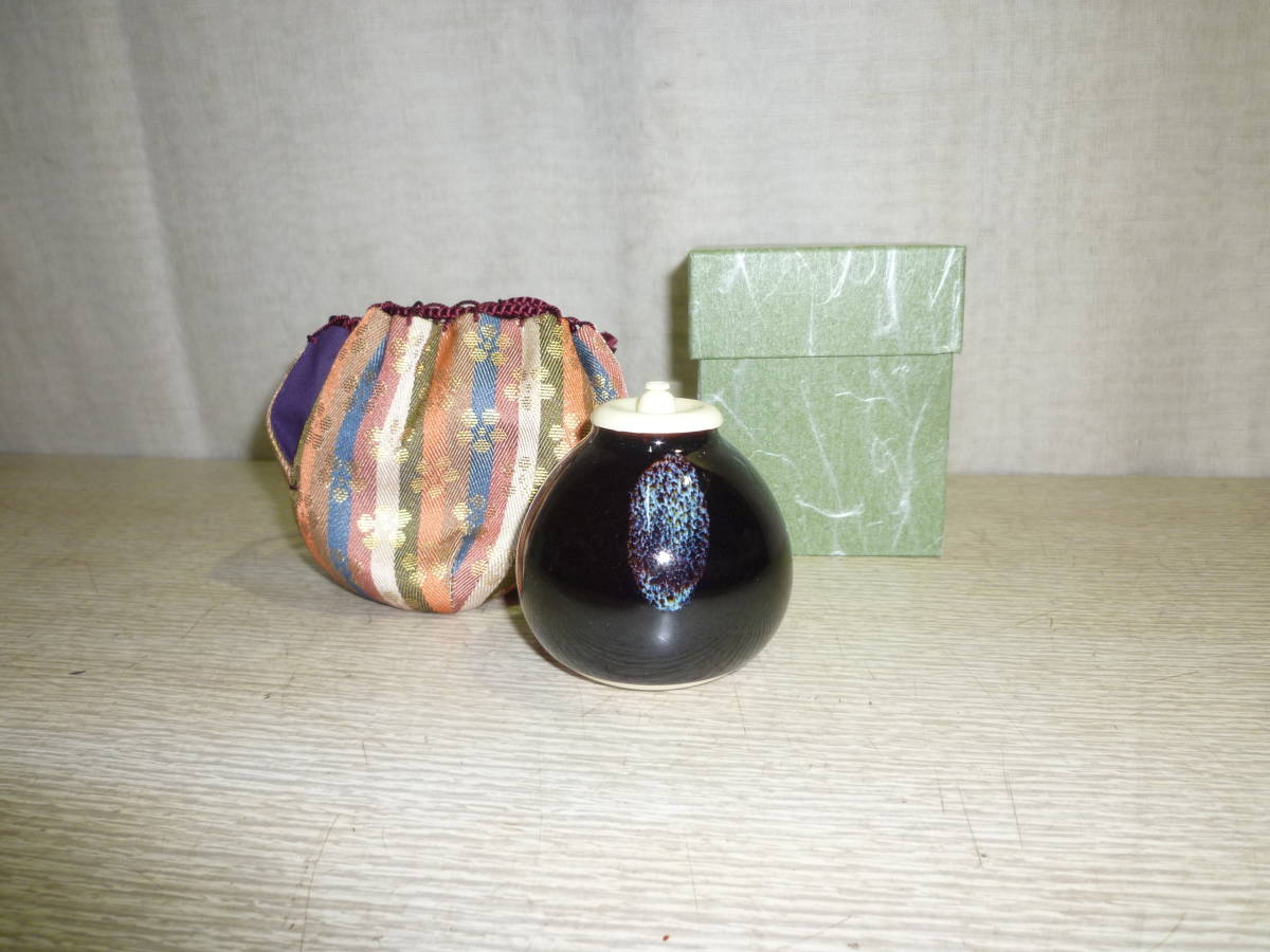 風流庵】 『新品』 茶道具☆ 茄子茶入(高木間道) 化粧箱| JChere雅虎