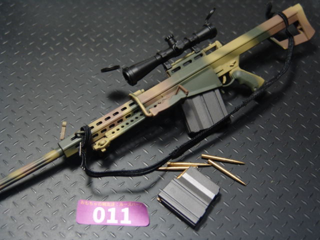 【 紫：011 】1/6ドールパーツ：DRAGON製 アメリカ軍50口径狙撃銃セット【 無可動・長期保管・ジャンク扱い品 】_銃はプラスティック製のミニチュアです
