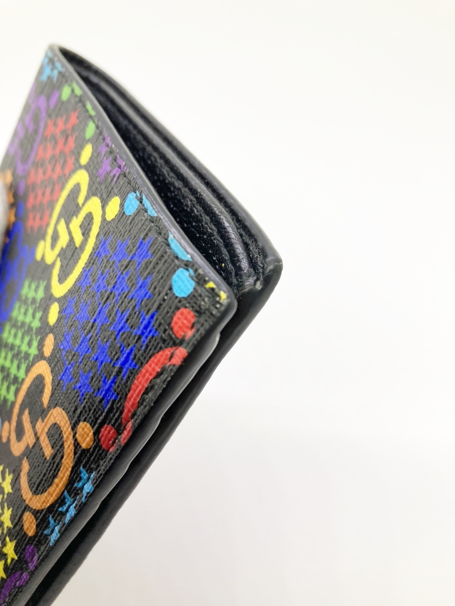 ◇◇【GUCCI】グッチ GGサイケデリック ブラックマルチ 札入れ 二