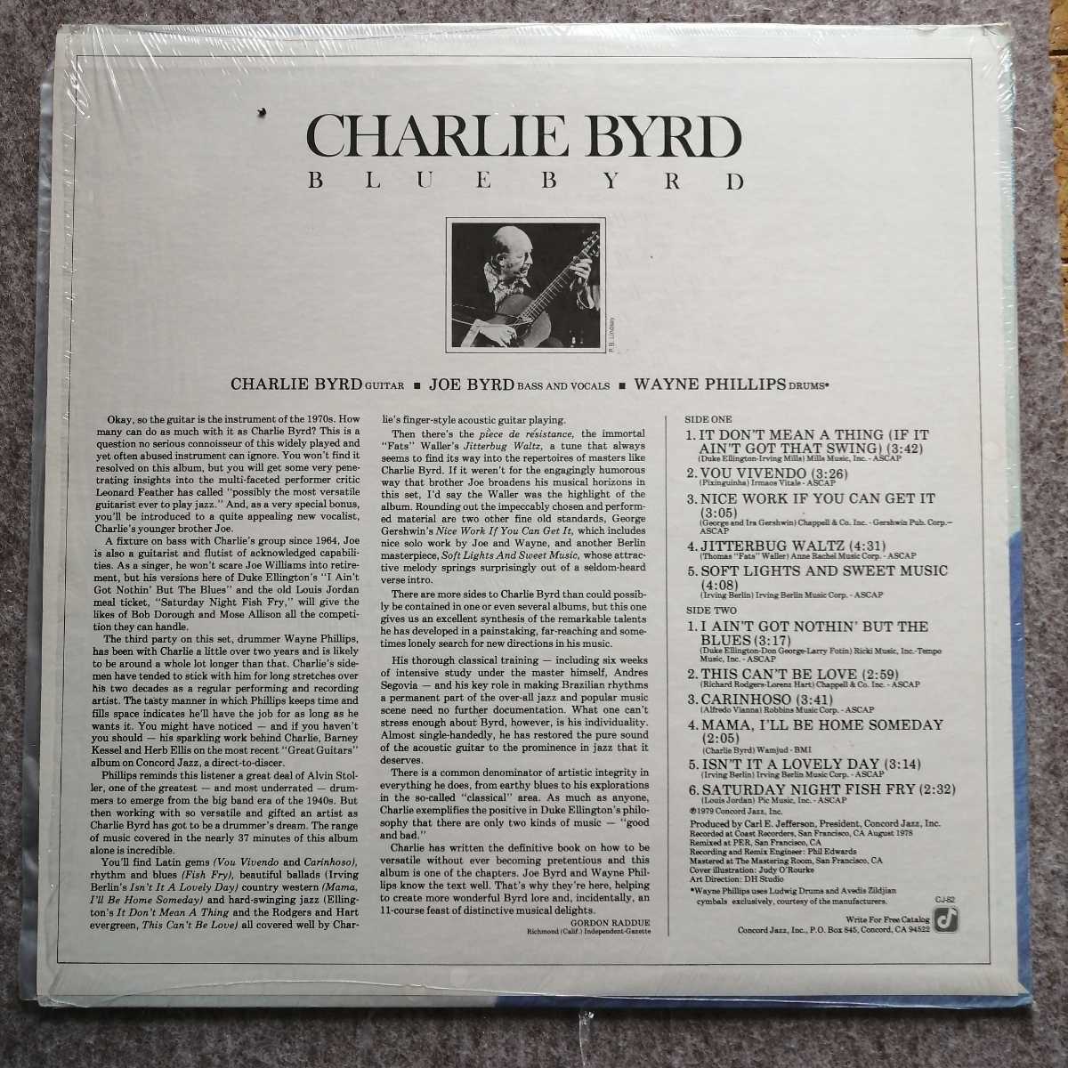 LPレコード チャーリーバード/ブルーバード Charlie Byrd/Bluebyrd 未