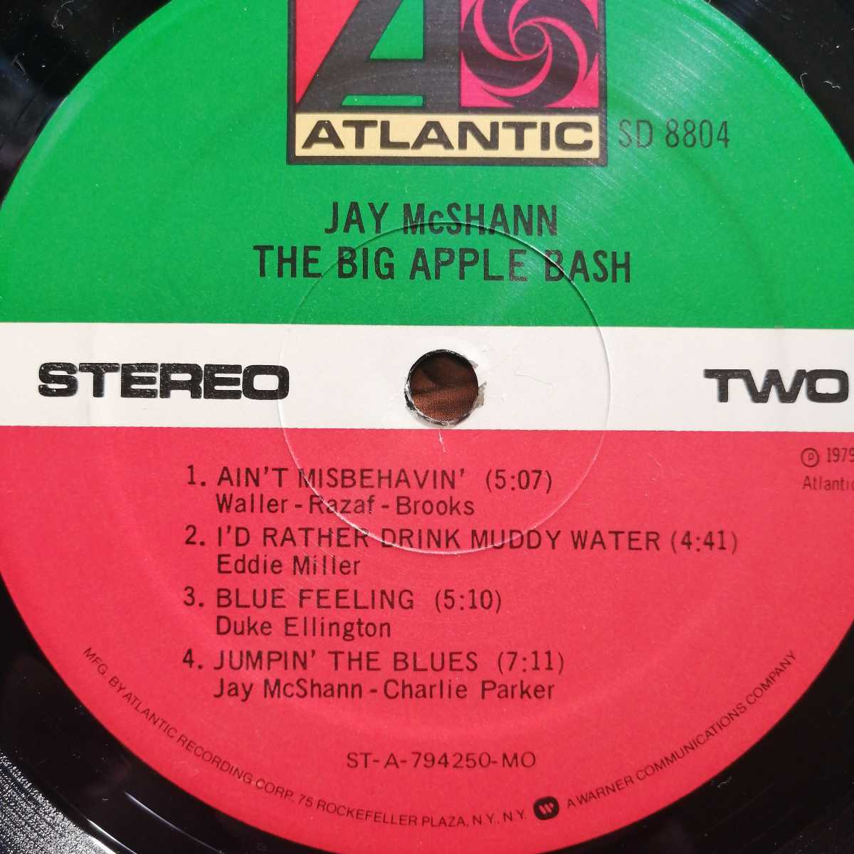 LPレコード The Big Apple Bash ビッグ・アップル・バッシュ / JAY McSHANN ジェイ・マクシャン　未使用に近い美品_画像7