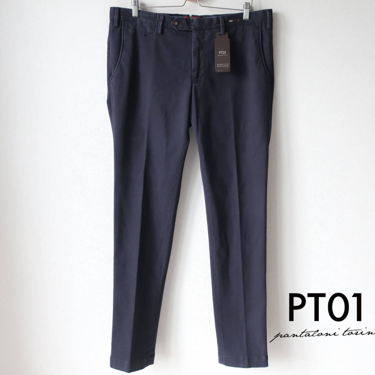  new goods PT01pi- tea Zero One men's stretch chinos skinny slim pants PT TORINO dark blue dark navy 54 3XL 4L size 