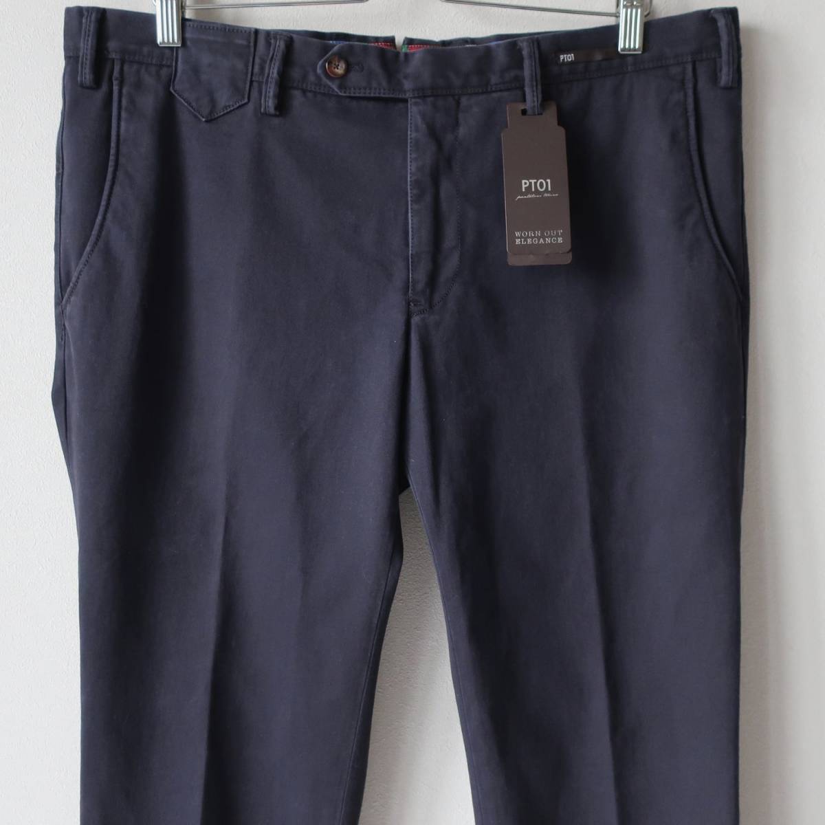  new goods PT01pi- tea Zero One men's stretch chinos skinny slim pants PT TORINO dark blue dark navy 54 3XL 4L size 