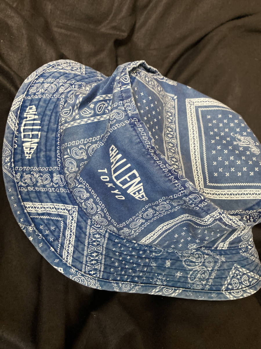 CHALLENGER BANDANA BUCKET HAT Large L NAVY チャレンジャー バンダナ バケット ハット ネイビー CLG-AC022-021 _画像2