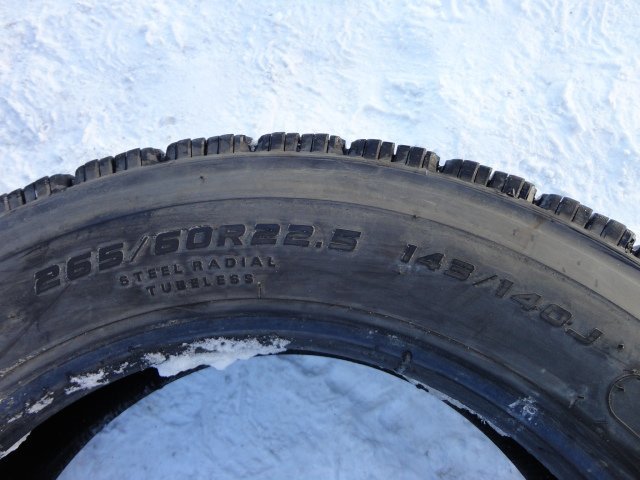 ●4031 冬 美品8分山 DUNLOP SPO81 265/60R22.5 143/140J 4本 2020年製_画像8