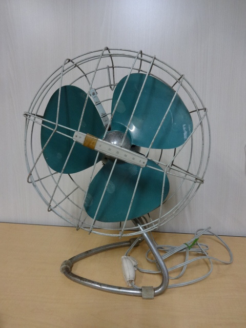アンティーク扇風機 富士電機 3枚羽扇風機 30cm 当時物 昭和レトロ 動作確認済みの画像1